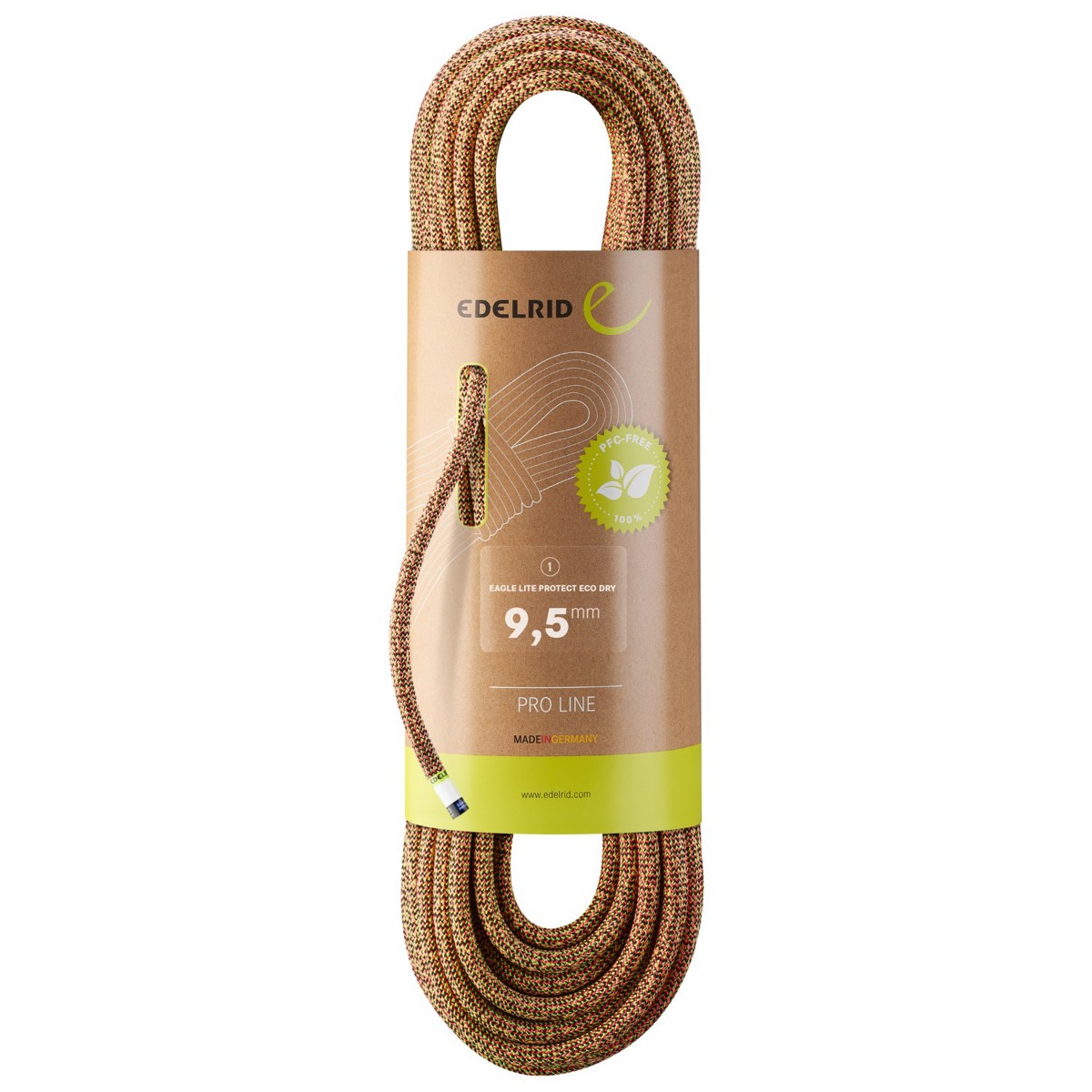 Elderid Ropes Edelrid Rope Eagle Lite Protect Eco Dry 9,5mmx80m Pink-green | Barrabes