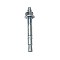 fixe  Expansion Bolt  Plated Steel M8x60mm