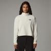  the north face W 100 GLACIER CROPPED 1/4 ZIP White Dune