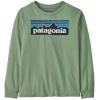  patagonia KS LS P-6 LOGO T-SHIRT Ink Black ELGR