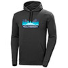  helly hansen NORD GRAPHIC PULL OVER HOODIE Ebony