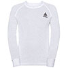 Póló odlo TOP CREW LS ACT WARM KIDS Misty Lilac WHITE
