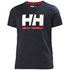 Tričko helly hansen JR LOGO T-SHIRT Cherry Blossom NAVY