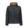 Striukė cmp JKT FIX HOOD Graffite Mel.-Orange Fl