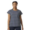 helly hansen T-shirt THALIA SUMMER TOP Snow Multistripe NAVY STRIP