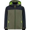 Chaqueta cmp KID JACKET SNAPS HOOD bluestone OLIVE