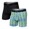  saxx Quest Boxer Brief Fly 2Pk Black/Dk Charc CAB