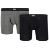Boxer saxx VIBE XTRA BOXER BRIEF FLY 2PK Black BLG