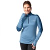 Camiseta Vaude Livigno Halfzip Ii Pastel Blue
