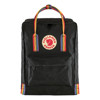 Nahrbtnik fjällräven Kanken Rainbow Black-Rainbow Pattern