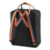 Nahrbtnik fjällräven Kanken Rainbow Black-Rainbow Pattern