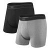 Boxer saxx DAYTRIPPER FLY 2PK Black/Grey Heather