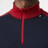 Camiseta helly hansen MERINO MIDWEIGHT 1/2 ZIP Navy