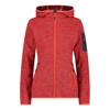 Polarfleece cmp FIX HOOD BURGUNDY RED FLUO