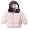 columbia Jacket PUFFECT HOODED JKT Dark Stone, Black SATIN PINK