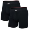 Boxer saxx VIBE XTRA BOXER BRIEF FLY 2PK Black