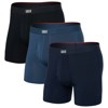 Boksininkų šortai saxx VIBE XTRA BRIEF FLY 3PK Black DARK DENIM